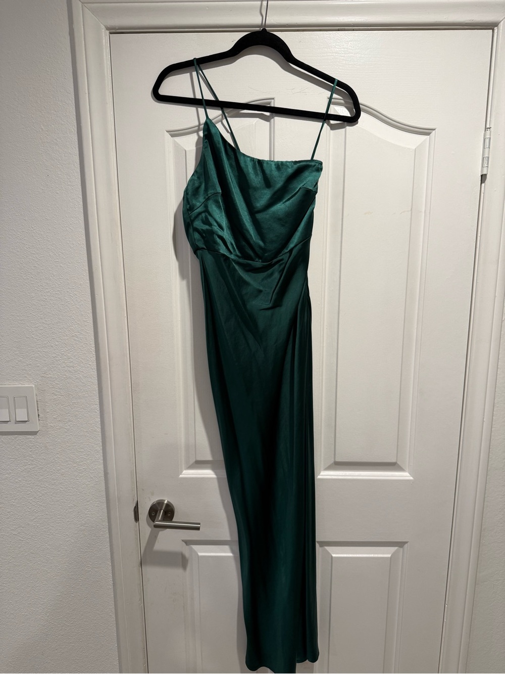Billy J Emerald Green Satin Maxi Dress AU Size 8